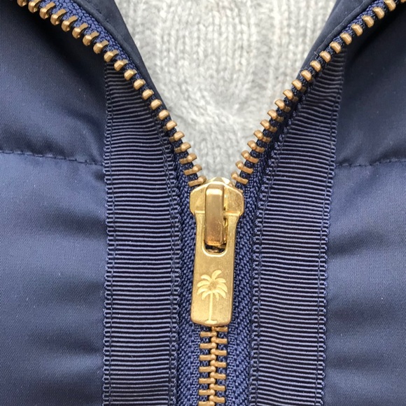 Lily Pulitzer Navy Blue Down Vest - Picture 6 of 8